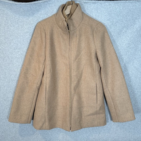 J. Crew Jackets & Blazers - Womens J CREW Village Coat Camel Tan Wool Blend Style AB457 Size 4 $238